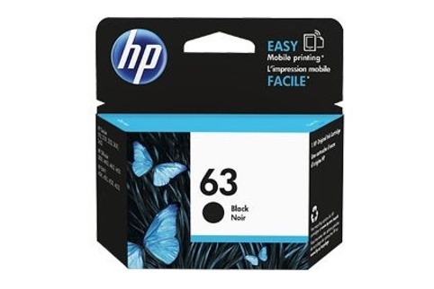 HP #63 ENVY 4520 Black Ink Cartridge (Genuine)