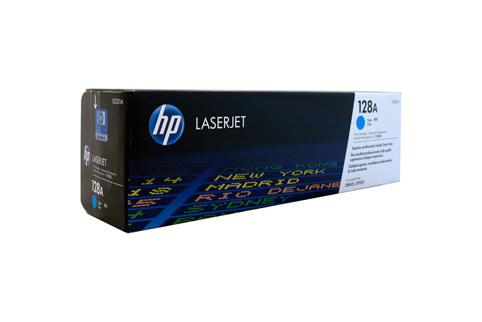 HP #128A LaserJet CM1415fnw Cyan Toner Cartridge (Genuine)