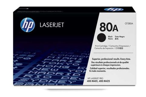 HP #80A LaserJet Pro 400 M401dn Black Toner Cartridge (Genuine)