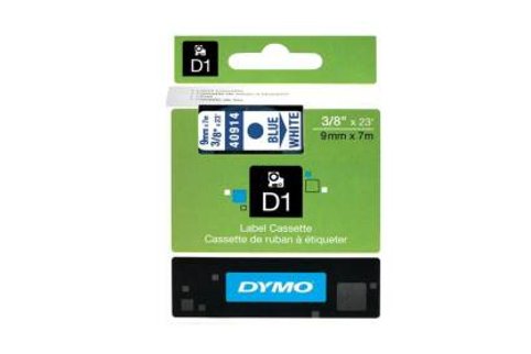 DYMO SD40914 Blue on White 9MM X 7M Tape (Genuine)