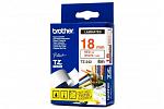 Brother PT-1650 Laminated Red on White Tape - 18mm x 8m (Genuine)
