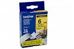 Brother PT-2430PC Laminated Black on Yellow Tape - 6mm x 8m (Genuine)