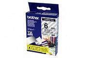 Brother PT-3600 Laminated Black on Clear Tape - 6mm x 8m (Genuine)